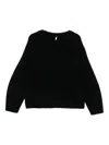 Boboutic Round-neck Wool Sweater In Black