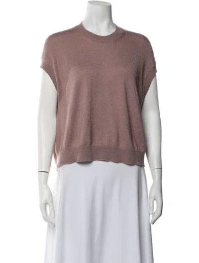 Pre-owned Boboutic Silk Crew Neck Sweater In Pink