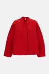 Boboutic Concealed Snap Button Single-breasted Jacket In Red