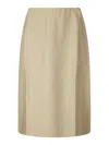 Boboutic Drawstring Midi Skirt In Beige