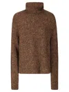 Boboutic Textured Cashmere-silk Blend Sweater In Brown