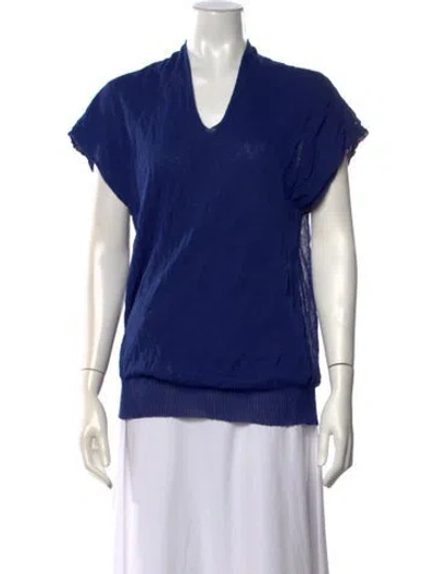 Pre-owned Boboutic V-neck Sweater In Blue