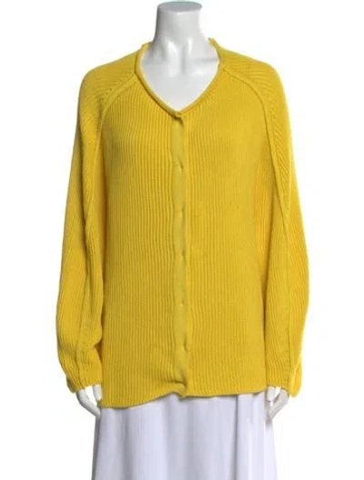 Pre-owned Boboutic V-neck Sweater W/ Tags In Yellow
