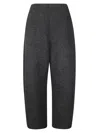 Boboutic Wide-leg Trousers With Elasticated Waistband In Gray