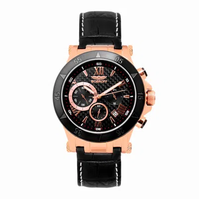 Bobroff Leather Men's Watch In Black