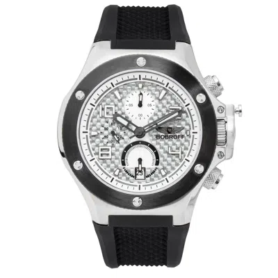 Bobroff Black Rubber Watch In Blue