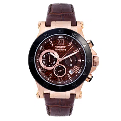 Bobroff Leather Men's Watch In Brown