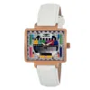 Bobroff White Leather Watch In White
