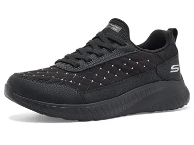 Bobs From Skechers Bobs Squad Chaos - Crystal Rain Women's Shoes Black/black: 8.5 B - Medium, Synthetic