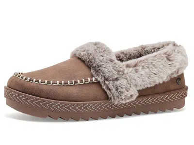Bobs From Skechers Cozy Kiss - Snug Stitch Women's Slippers Chestnut: 9 M, Polyester
