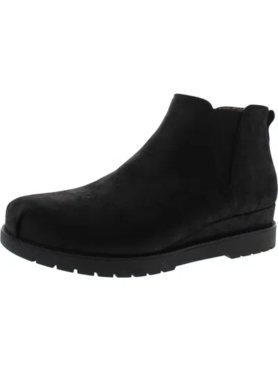Bobs From Skechers Cruise Altitude Womens Faux Suede Lifestyle Chelsea Boots In Black