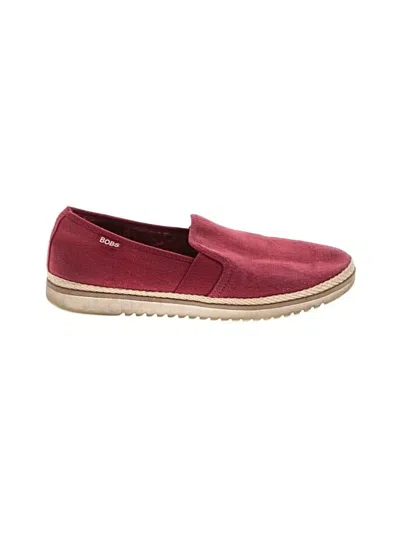Pre-owned Bobs From Skechers Flats In Burgundy