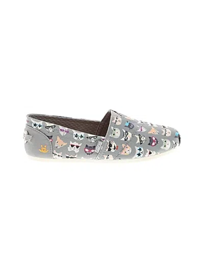 Pre-owned Bobs From Skechers Flats In Gray