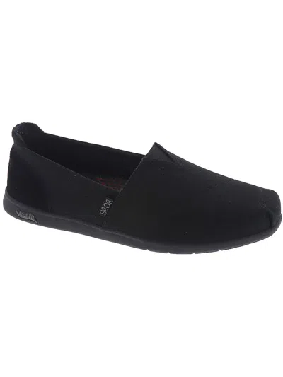 Bobs From Skechers Forev3r Luv Womens Laceless Canvas Casual And Fashion Sneakers In Black