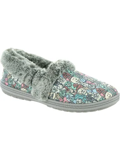 Bobs From Skechers Pooch Parade Womens Faux Suede Faux Fur Chukka In Grey