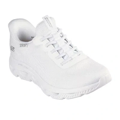 Bobs From Skechers Skechers Bobs Hands Free Slip-ins Sport Arc Wave Womens Slip-on Walking Shoes In White