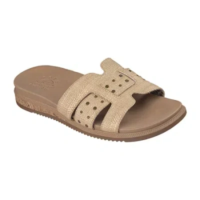 Bobs From Skechers Skechers Bobs Womens Desert Kiss Low Strap Sandals In White