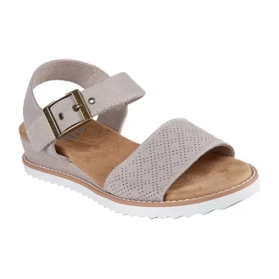 Bobs From Skechers Skechers Bobs Womens Desert Kiss Serndipitous Strap Sandals In Gray