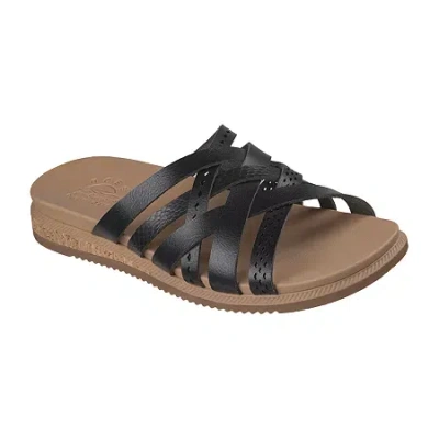 Bobs From Skechers Skechers Bobs Womens Desert Low Kiss Strap Sandals In Black
