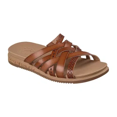 Bobs From Skechers Skechers Bobs Womens Desert Low Kiss Strap Sandals In Brown