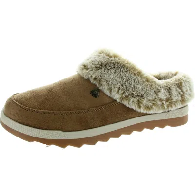 Bobs From Skechers Womens Faux Fur Lined Faux Fur Mules In Pink