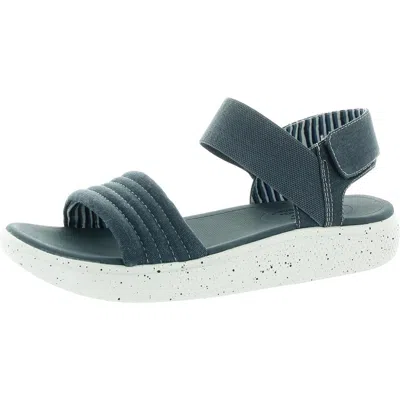 Bobs From Skechers Womens Memory Foam Man Made Ankle Strap In Blue