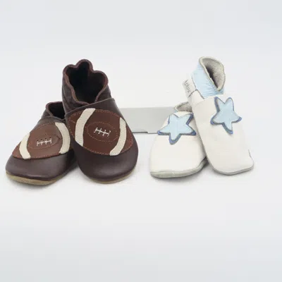 Pre-owned Bobux Kids' Boys Brown White Booties Size: S (3-9 Months)