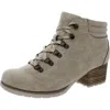 B.o.c. Alder Womens Faux Leather Block Heel Hiking Boots In White