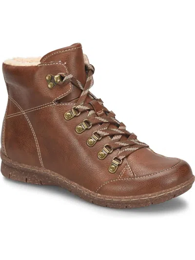 B.o.c. Alyssa Womens Faux Leather Ankle Combat & Lace-up Boots In Multi