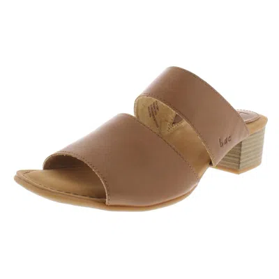B.o.c. Lyanna Womens Faux Leather Stacked Heel Dress Sandals In Brown
