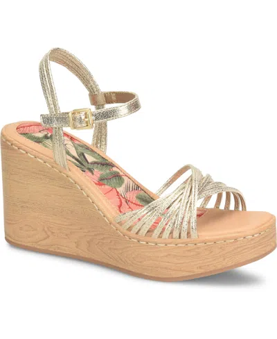 B.o.c. Women's Catalina Strappy Comfort Wedge Sandal In Champagne