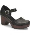 B.o.c. Gia Womens Leather Ankle Strap Wedge Sandals In Black