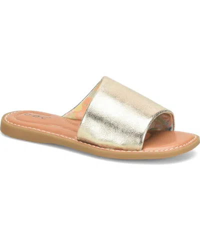 B.o.c. Women's Keely Flat Slide Comfort Sandals In Champagne