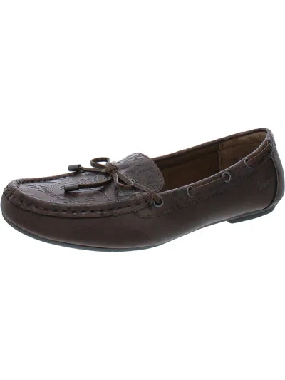 B.o.c. Womens Faux Leather Loafers In Brown