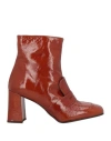 Bocage Woman Ankle Boots Brown Size 8 Leather