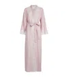 Bocan Cotton Lace-trim Lilane Robe In Pink