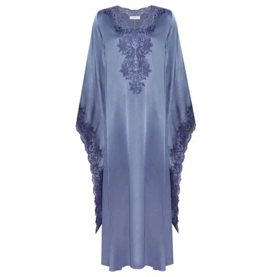 Bocan Couture Women's Adelaide Silk Zippered Dress Navy Blue