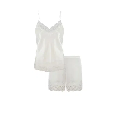 Bocan Couture Women's Georgia Off White Cami And Short Set