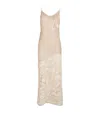 Bocan Satin Embellished Elia Nightdress In Neutral