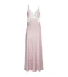 Bocan Satin Lace-trim Caroline Nightdress In Pink