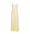 Bocan Satin Lace-trim Caroline Nightdress In Yellow
