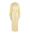 Bocan Satin Lace-trim Heidi Robe In Yellow