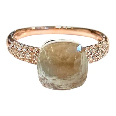 Pre-owned Bochic “capri” Vintage Lemon Topaz & Diamond Classic Italian Ring - 18k Gold In Multi