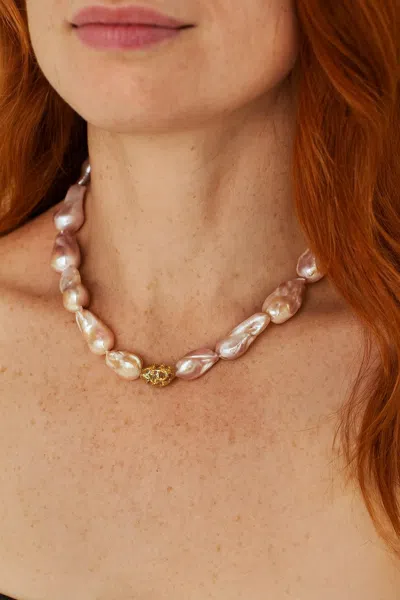 Pre-owned Bochic “capri” Vintage Pearl & Multi Gem Necklace Set In 18k & Silver
