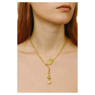Pre-owned Bochic “capri” Vintage Pearl & Multi Gem Necklace Set In 18k & Silver