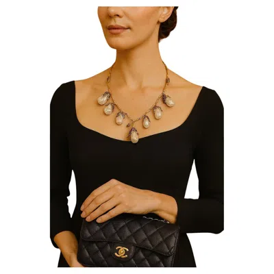 Pre-owned Bochic “capri” Vintage South Sea Pearl, Ruby & Multi Gem Necklace Set In 18k