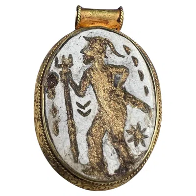 Pre-owned Bochic Curated “alexander Mocdon” Antique Cameo, Afghanistan 18k Gold & Agate In Multi