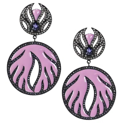 Pre-owned Bochic Ikon Collection Bijoux Show Stopper Red Carpet Earrings