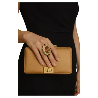 Pre-owned Bochic “orient” Vintage Citrine, Peridot & Diamond Ring Set In 18k Gold & Silver In Multi