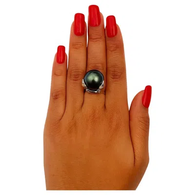 Pre-owned Bochic “orient” Vintage South Sea Pearl & Yellow Sapphires Ring Set 18k Gold & S